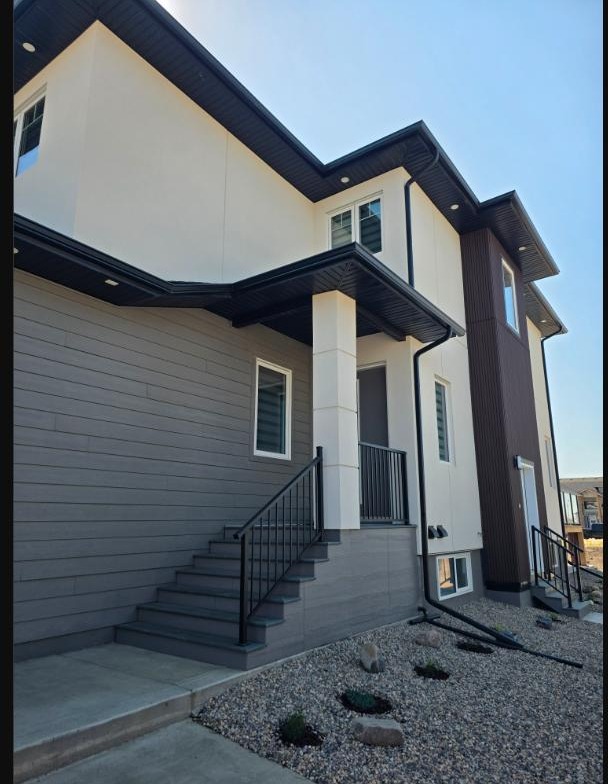 Custom home rear exterior
