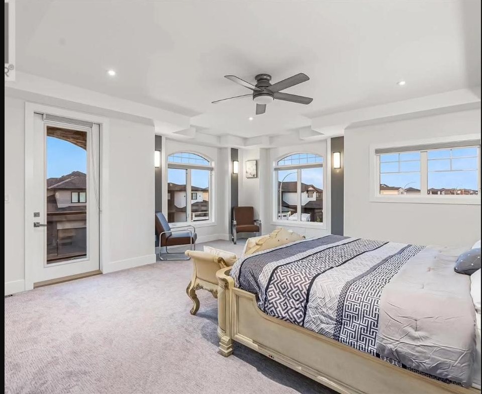 Bright primary bedroom